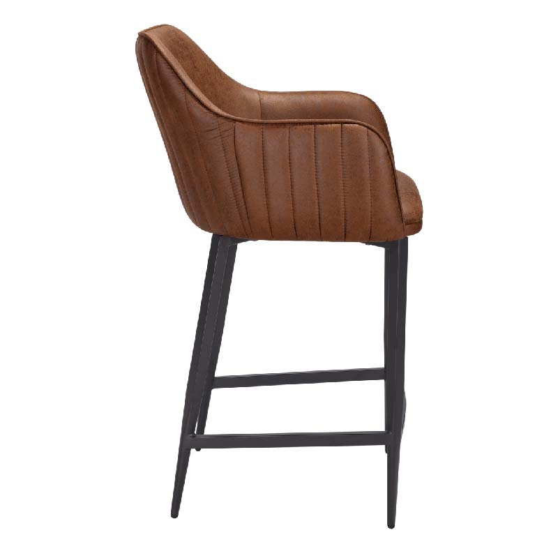 Vintage Faux Leather Tan Dining Stool ST-L35