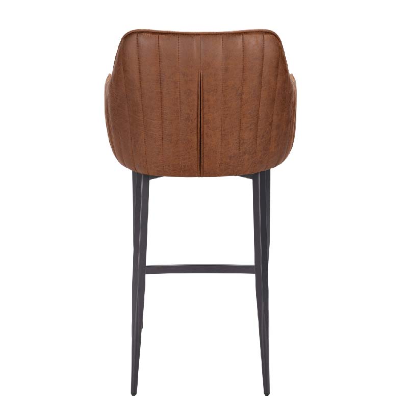 Vintage Faux Leather Tan Dining Stool ST-L35