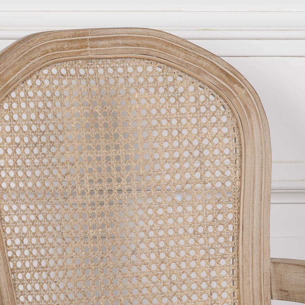 Wooden Carver Louis Upholstered Dining Arm Chair