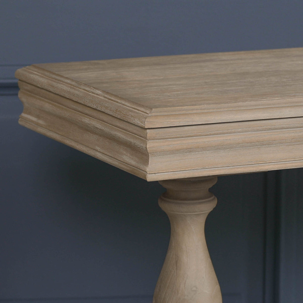 Hampton Rustic Wooden Intricate Carved Console with Drawer