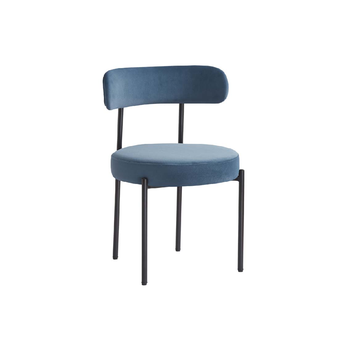 Flora Velvet Dining Chair blue