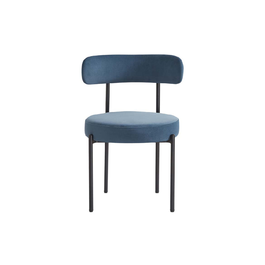 Flora Velvet Dining Chair blue