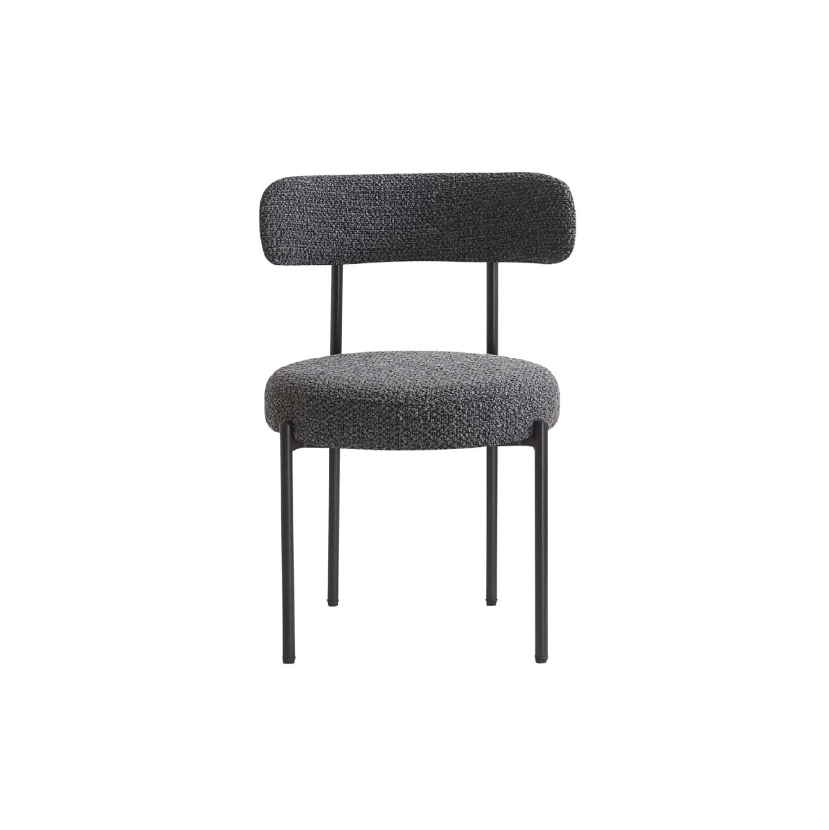 Flora Velvet Dining Chair charcoal