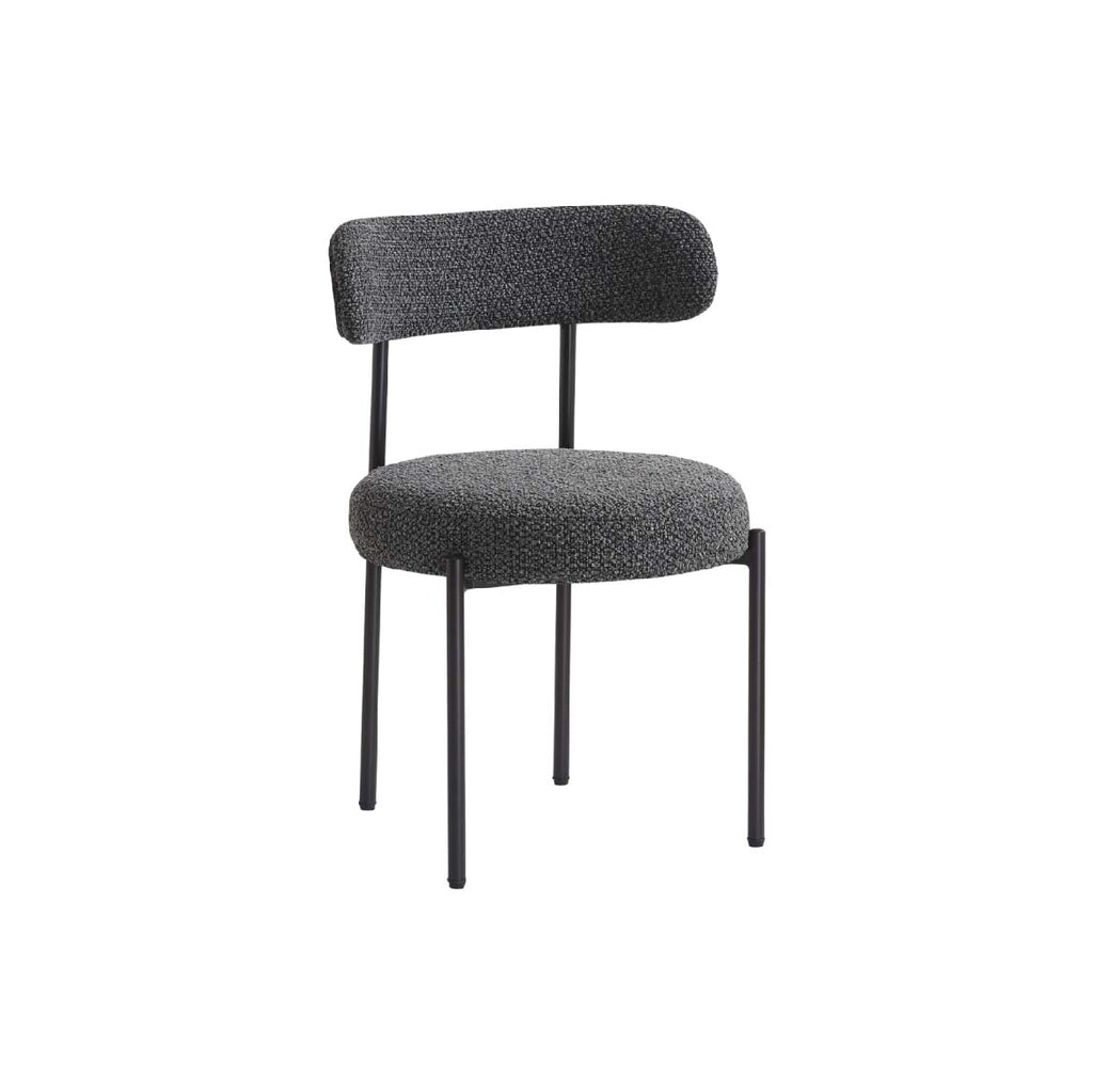 Flora Velvet Dining Chair charcoal