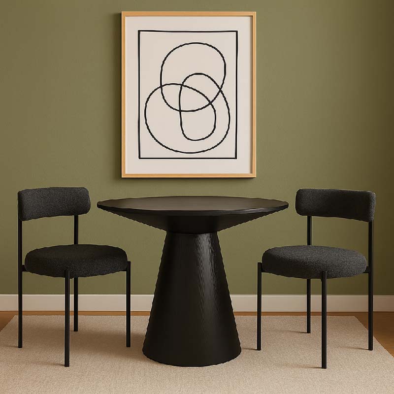 Flora Velvet Dining Chair charcoal