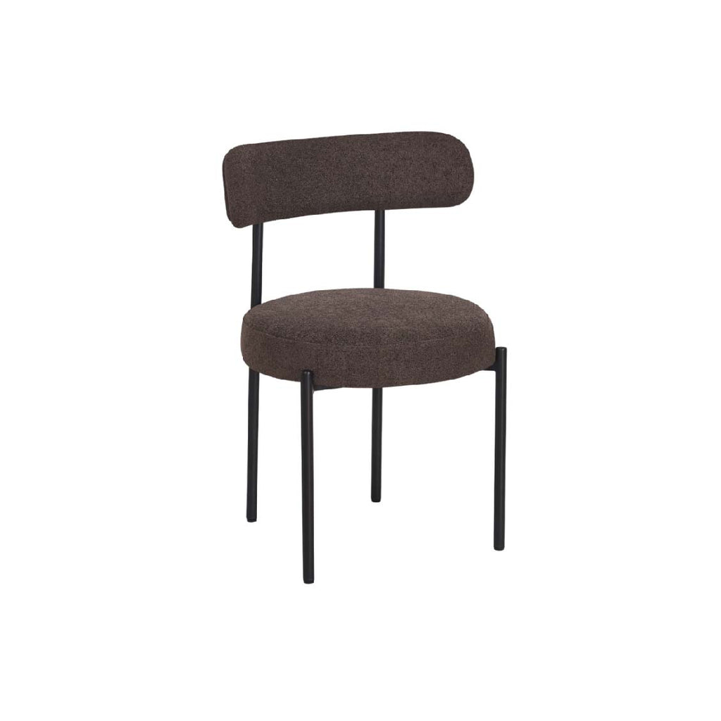 Flora Velvet Dining Chair chocolate