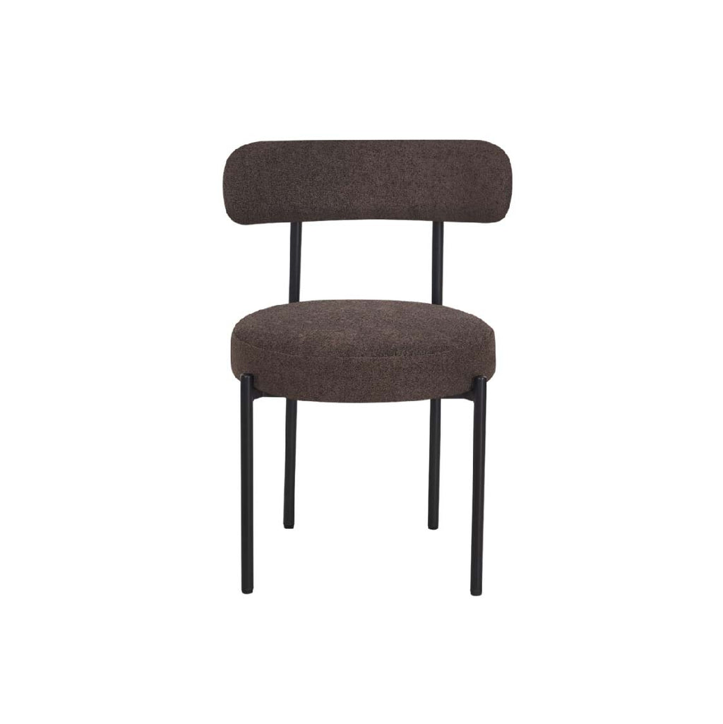Flora Velvet Dining Chair chocolate