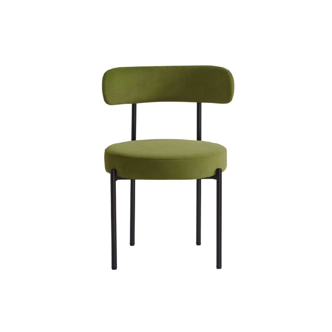 Flora Velvet Dining Chair olive
