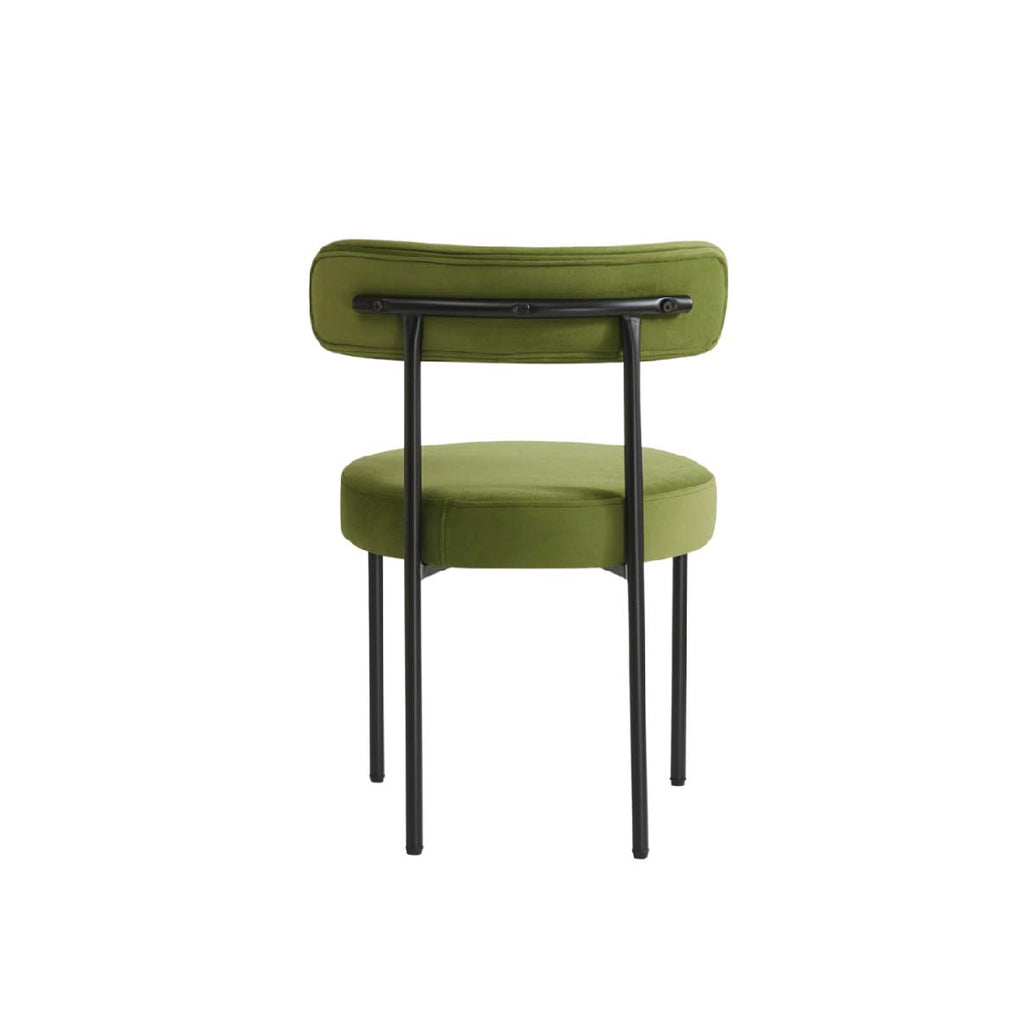 Flora Velvet Dining Chair olive