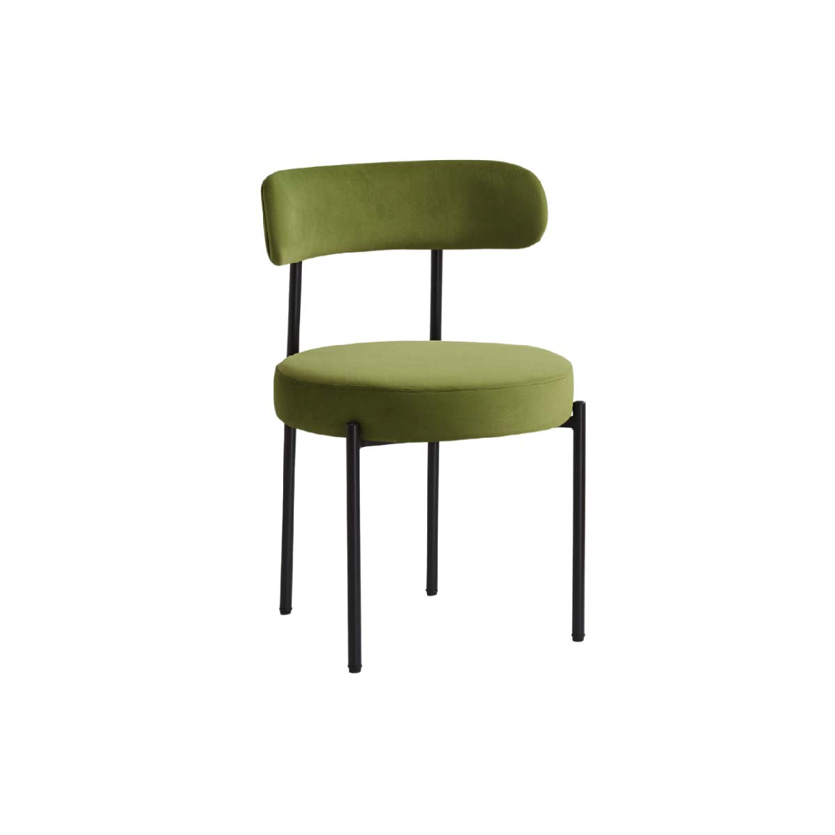 Flora Velvet Dining Chair olive