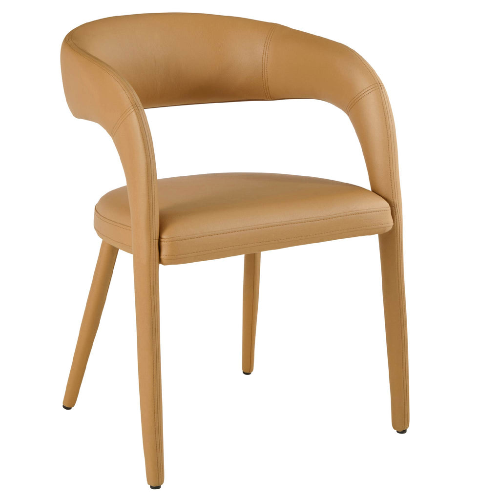 Oban Vegan Leather Dining Chair Camel